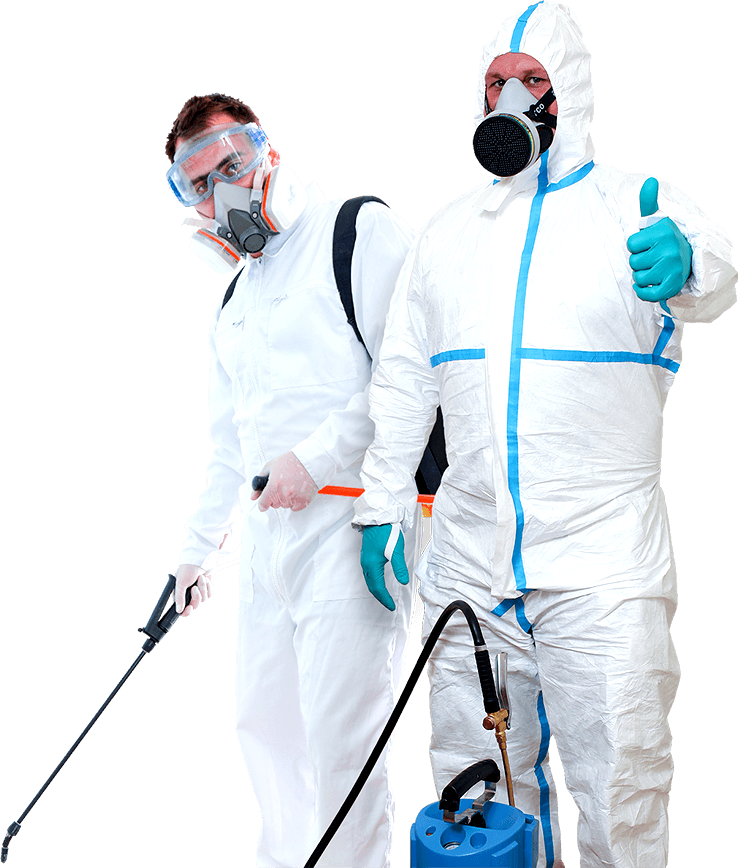 Pest control Clyde technician treating home exterior